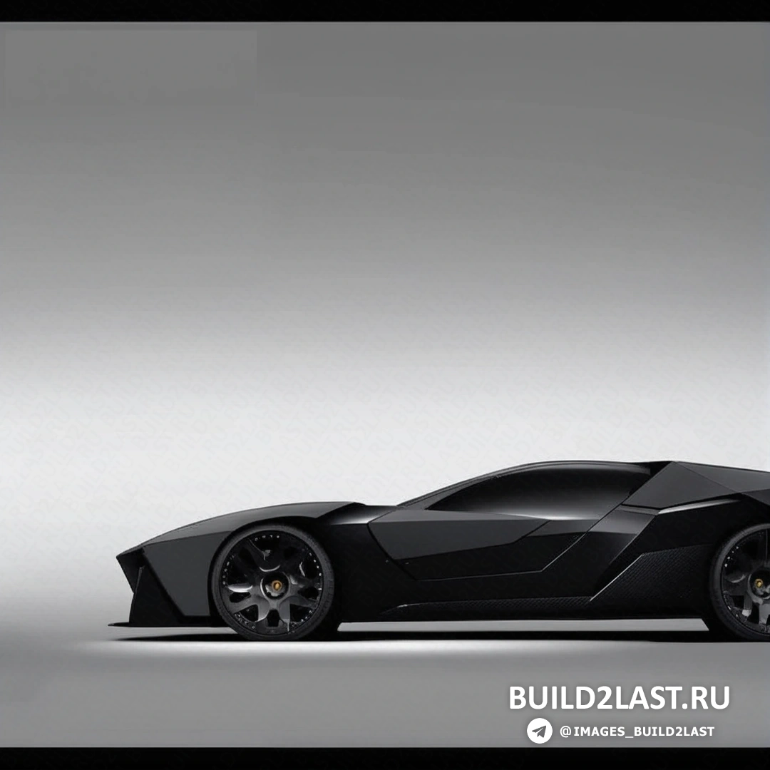Черная Lamborghini Ankonian, воплощение итальянского автодизайна и скорости.